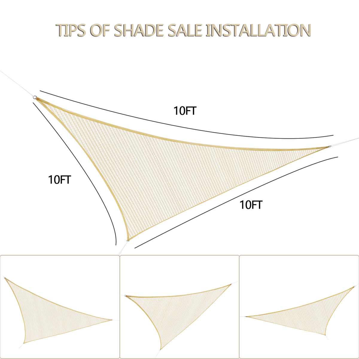 Zenova Sun Shade Sail, Rectangle Easy to Install, Outdoor Sunshade Sail Water and Air Permeable for Patio Yard Deck Pergola, with Fastening Rope