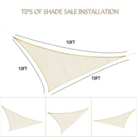 Zenova Sun Shade Sail, Rectangle Easy to Install, Outdoor Sunshade Sail Water and Air Permeable for Patio Yard Deck Pergola, with Fastening Rope