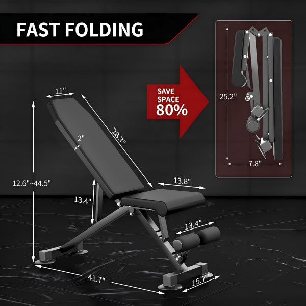 Incline Folding Weight Bench Decline Exercise