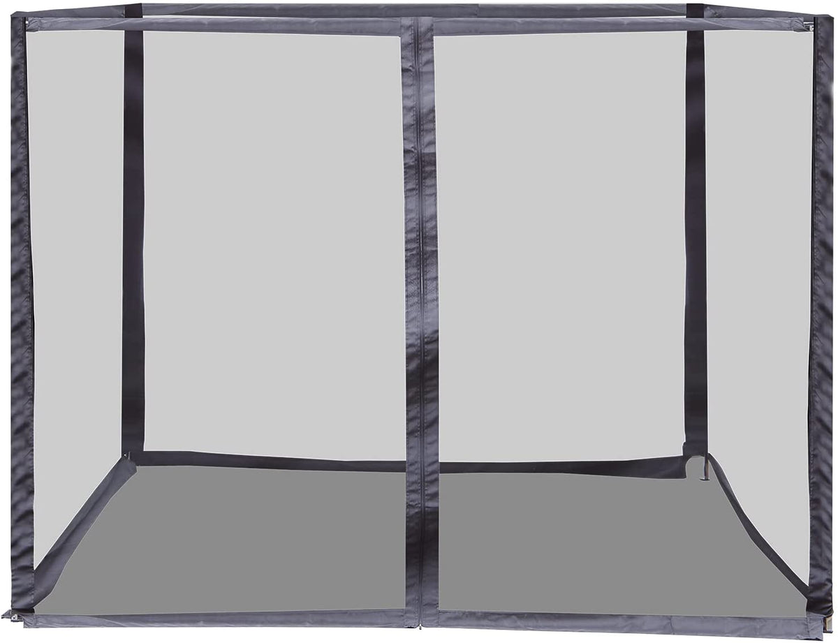 Zenova Universal Replacement Mesh Netting Fabric Screen Wall Curtain with Zipper for 10x12ft Canopy Tent
