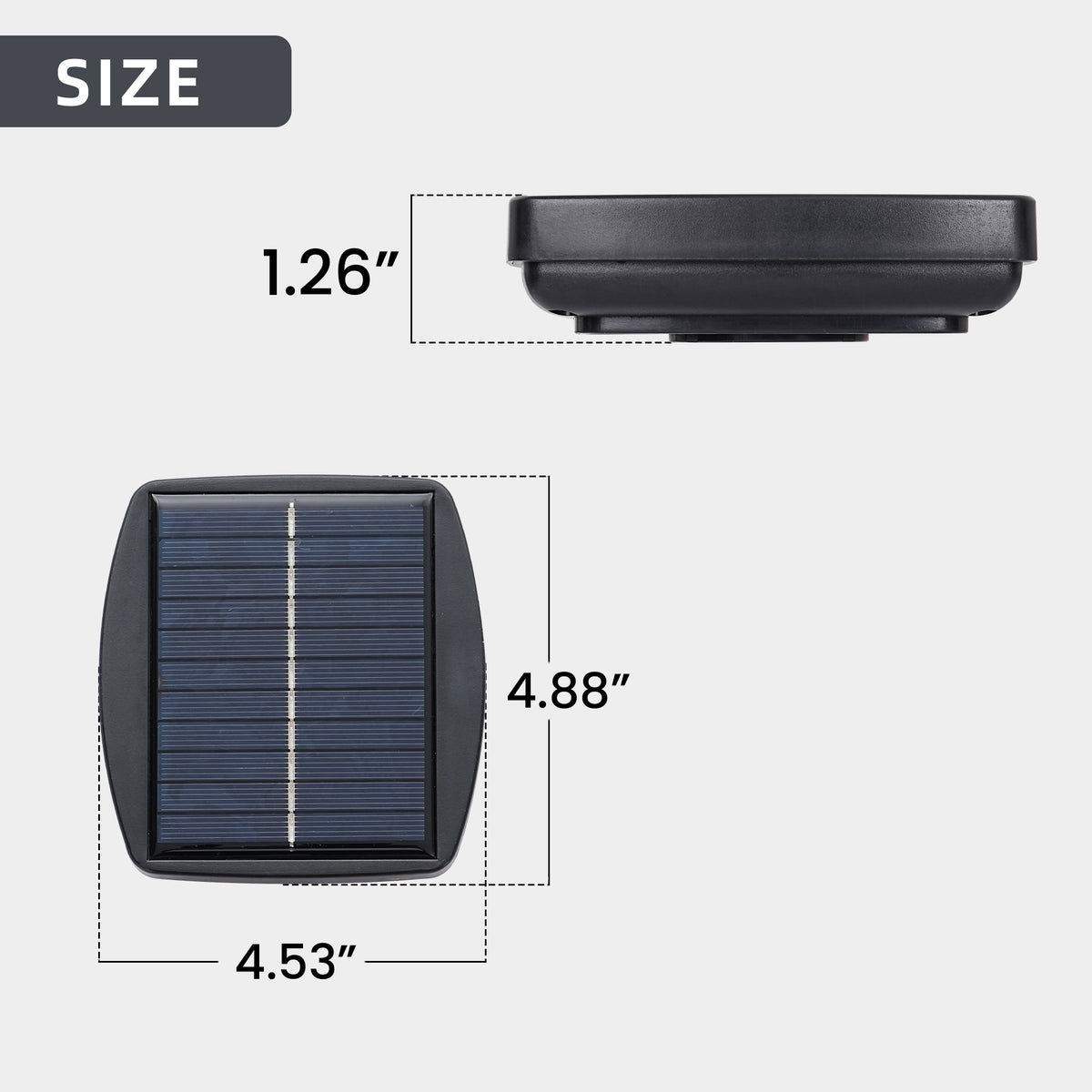 Zenova Small Solar Panels, Solar Panel For Patio Umbrella, Square Small Solar Panel with High Conversion Rate for Home Outdoor Use