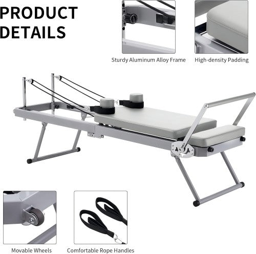 ZENOVA Pilates Reformer for Home Workout Cardio Fitness Rebounder