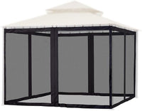 Zenova Universal Replacement Mesh Netting Fabric Screen Wall Curtain with Zipper for 10x12ft Canopy Tent