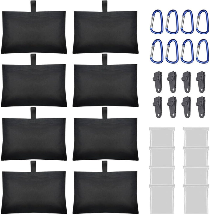 Zenova 8 Packs Boat Cover Sand Bags Weights Marine Grade Sandbags for Boat Mooring Covers Sand Bag to Hold Boat Cover Kit Trailerable Boat Accessories Windproof Weight Sandbags