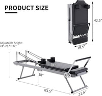 ZENOVA Pilates Reformer for Home Workout Cardio Fitness Rebounder