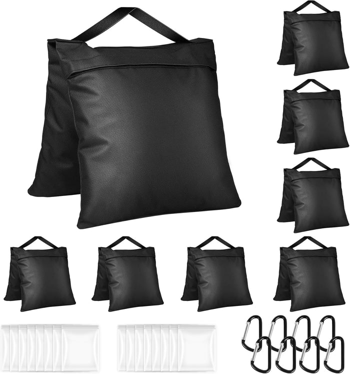 Zenova 8 Packs Sandbags Weight Bags for Photo Studio, Heavy Duty Saddlebag for Canopy, Umbrella Base, Backdrop Stand, Photo Tripod, Picnic Table,Fishing Chair