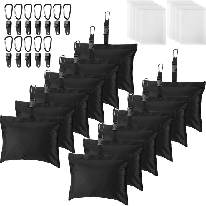 Zenova Sand Bag for Boat Covers Sandbag Mooring Kit Tear-Resistant Weight Sandbag Windproof Weighted Sand Bag Tarp Weight with Carabiner and Tarp Clip Accessories