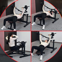 ZENOVA Bench Press Set, Chest Press Machine with Independent Converging Arms, Adjustable Flat Incline Bench Press with Dumbbell Rack for Chest, Arm and AB Workouts Home Gym Equipment