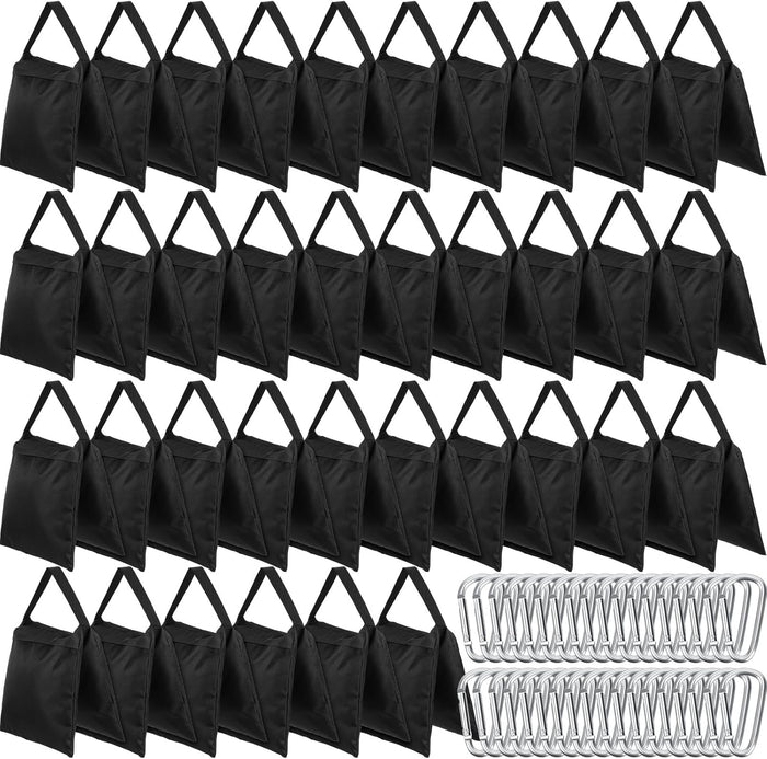 Zenova 36 Pieces Sand Bags Heavy Duty Weight Bags with Metal Hooks, Stabilize Tripods for Wedding Outdoor, Photography Video Studio Boom Mics Furniture Against Wind