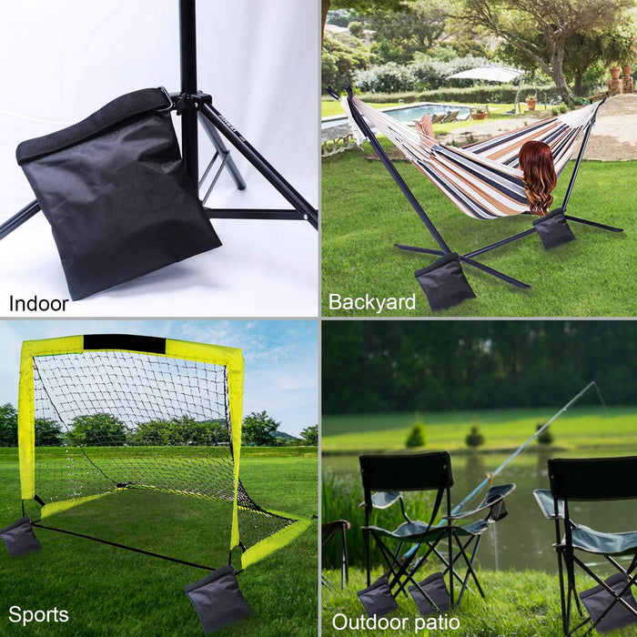 Zenova Sandbag for Video Stand, Heavy Duty Weight Bags for Light Tripod, Camping Chair, 4 Packs (Black) No Sand