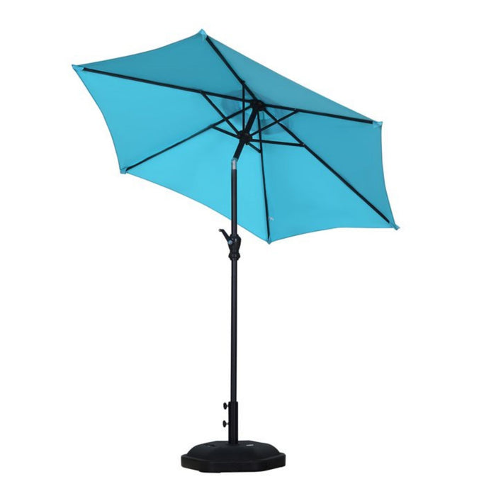 Zenova 7.5ft Patio Umbrella Outdoor Portable Table Market Umbrella with Push Button Tilt/Crank Waterproof UV-proof, Wine Red/Coffee/Dark Green/Khaki/Lake Blue/Navy Blue