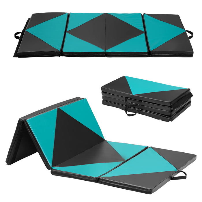 BestFit Gymnastics Mat Tumbling Mat for Kids 3'x6'x1.7'' Thick Gym Workout Mats Foldable Exercise Mat Floor Mat