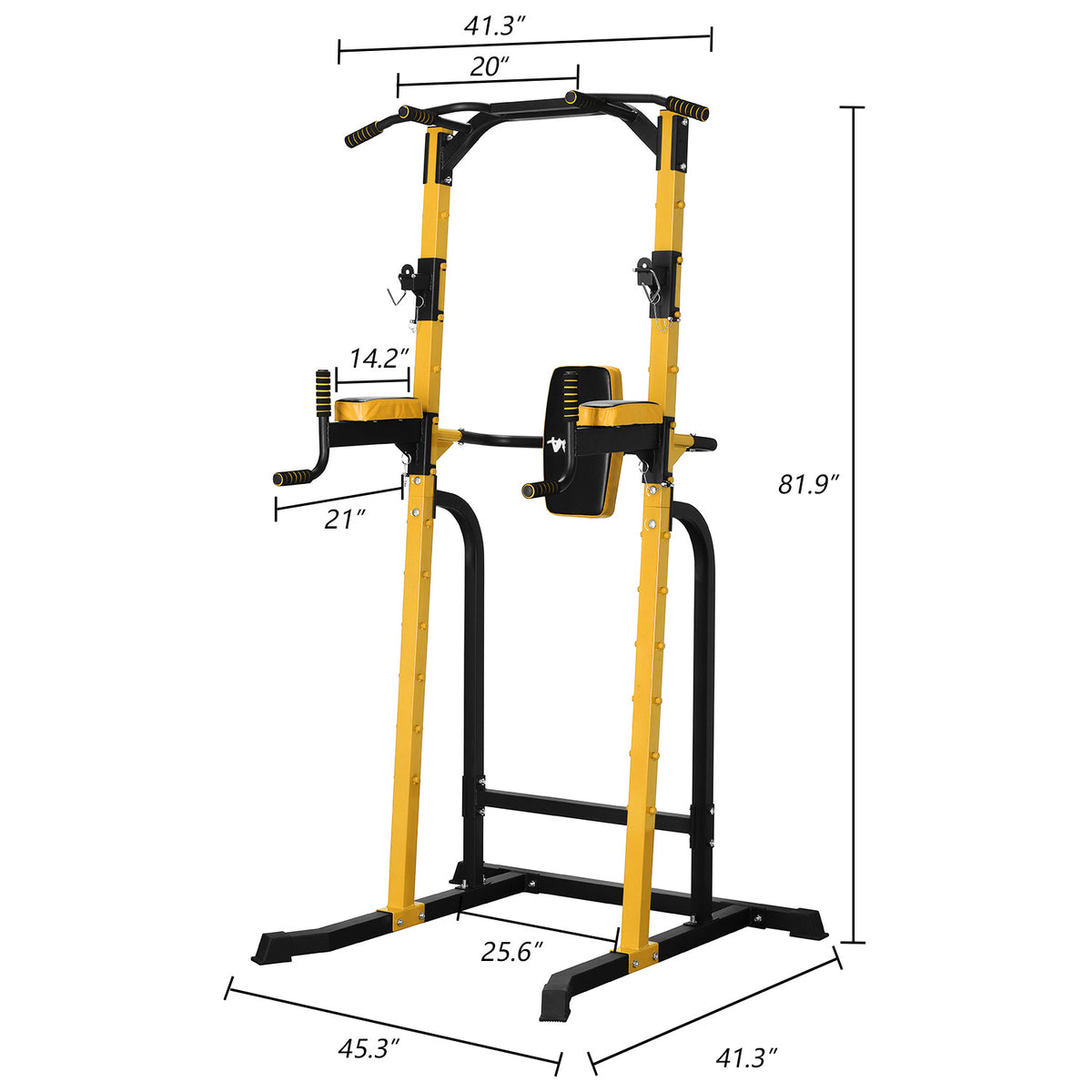 ZENOVA Power Tower Pull Up Bar Station Multi-Function Gym Equipment for Dip Stand Pull up Chin Up, Home Strength Gym Equipment,Power Rack