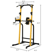 ZENOVA Power Tower Pull Up Bar Station Multi-Function Gym Equipment for Dip Stand Pull up Chin Up, Home Strength Gym Equipment,Power Rack